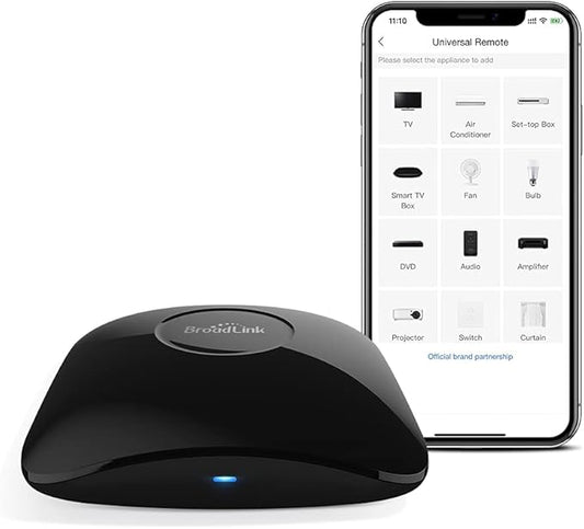 Broadlink RM4 pro IR RF 433/315MHz (No encryption, Fixed Code) WiFi Universal Remote Smart Home Automation Compatible with Alexa and Google Home