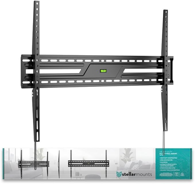 Ultra Slim Flush TV Wall Mount Bracket for VIZIO 4K Smart V4K70M 70Inch - 1.2" Low Profile, Industrial Grade 165lbs, Easy Installation