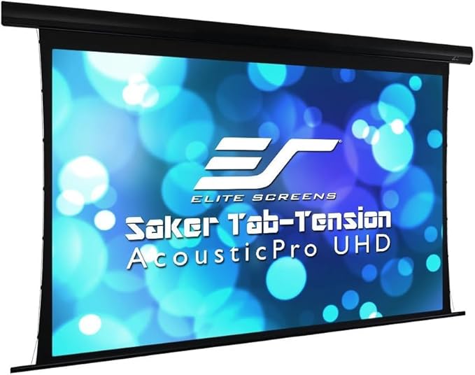 Elite Screens Saker Tab-Tension AcousticProUHD RC1 Kit, Acoustically Sound Transparent Projector Screen, SKT150UH2-E12-AUHD