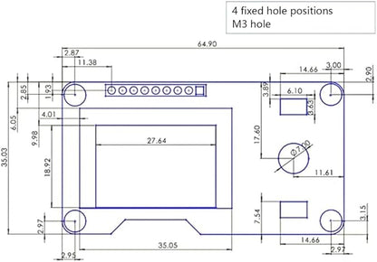 1.3inch LED Display Screen Combined with EC11 Rotary Encoders Module IIC Interfaces for Home Control Panel