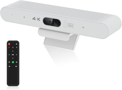 RayBit 4K Video Conference Room Camera System with Remote Control, AI Auto Framing&Focus, Speaking Tracking, Digital Zoom, Webcam with Microphone and Speaker for Windows TV/PC/Laptop/Zoom/Teams/Skype