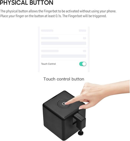 Irfora Mini BT Fingerbot Home Automation Controller with Touch Button APP Control Voice Control Schedule Timer Fingerbot Home Appliances Switch Pusher Smart Controller (BT Gateway Required)