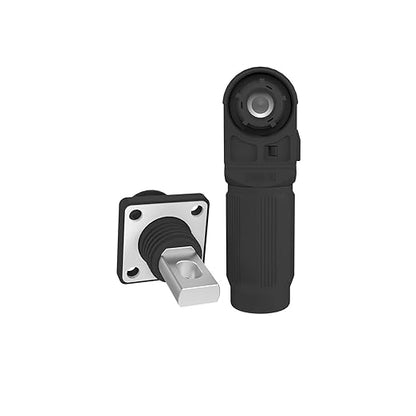450A Battery Energy Storage Connector, 185mm² High Current Connectors IP67 Waterproof Copper Plate Wiring Power Adapter Quick Plug Terminal Right Angle Plug and Socket (1500V Black+Orange)