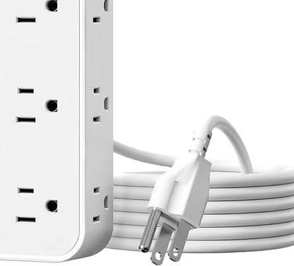 Multi-Outlet Electrical Strip - 16-AC Socket Extension, 50cm Desk Home Dorm Wall with, Safety Surge Protector with Cord, Smart Outlet Strip for TV Phone Refrigerator Kitchen Living Room