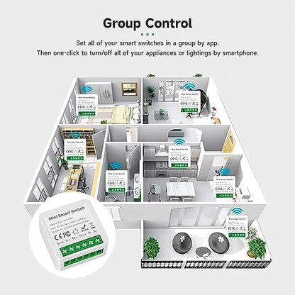 IHSENO ZigBee3.0 Smart Switch Mini Relay Switch, ZigBee Smart Light Switch Need Zigbee Hub Work with Tuya Smart Life APP Smart Button Scene Remote for Tuya Smart Home Devices (2)