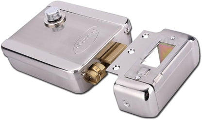 AMOCAM Electric Electronic Door Lock for Video Intercom Door Phone Vidoe doorbell DC 12V Stainless Steel E-Lock Support Wooden Glass Metal Fireproof Door