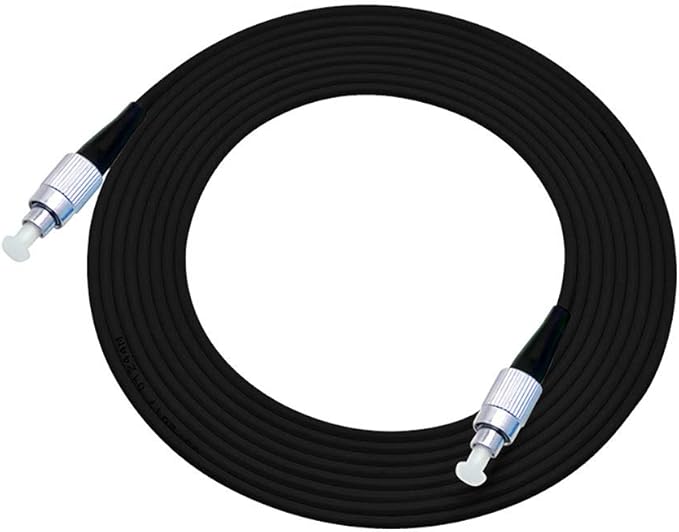 Jeirdus 75M FC to FC Outdoor Armored Simplex 9/125 SM Fiber Optic Cable Jumper - Optical Patch Cord, 75Meters/245ft Singlemode