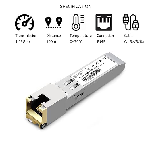 OPSTRAN 1000BASE-T SFP RJ45 Copper Transceiver Module Compatible with Fortinet FS-TRAN-GC FG-TRAN-GC FR-TRAN-GC 100m Cat5e/6 10 Pack