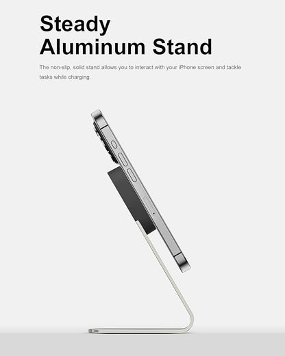MagSafe Charger Stand 15W Fast Charging Magnetic Charger, Compatible with Apple MagSafe Charger, Wireless Charger Compatible for iPhone 16 15 14 13 12 Series and Airpods (1 Pack)