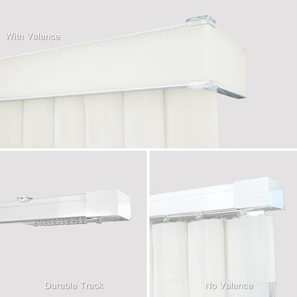 Blindify Motorized Sheer Vertical Blinds with Remote, Light Filtering Smart Vertical Blinds Work with Alex Google Home, Horizontal Blinds for Sliding Glass Doors, Customize(Linen Beige)