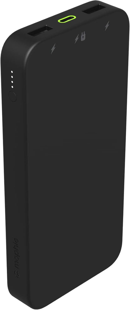 mophie Powerstation 2023 with PD Power Bank - 10,000 mAh Large Internal Battery, (2) USB-A Port and (1) 20W USB-C PD Fast Charging Input/Output Port, Travel-Friendly