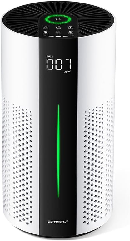 ECOSELF Air Purifiers for Home Large Room up to 1800 Ft², Air Purifiers for Bedroom 360° Air Intake with Smart Auto Mode, HEPA Air Purifier, Air Cleaner for Smoke PoIIen Pet Dander, HAP609
