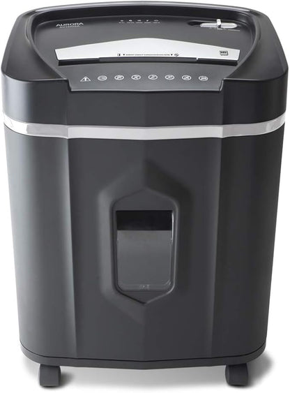 Aurora AU1640XA Anti-Jam 16 Sheet Crosscut Paper/CD and Credit Card/ 5 Gal Pullout Basket Shredder, 30 Minutes Continuous Run Time