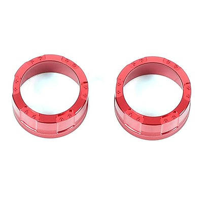 for Hummer EV Accessories Rear Air Conditioner Switch Button Knob Cover,Climate Control Knob Aluminum A/C Decal Trim Rings for Hummer EV SUV Truck 2024 2025+ (Mecha Model Red)