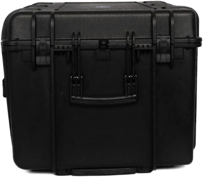 Valkyrie V133 Waterproof Rolling Hard Case with Foam - Camping Storage Box for Cameras, Drones, Accessories - Waterproof Tool Box with Lock Hardware, Large Hard Case (Black, 33.5 x 22.2 x 16.9)