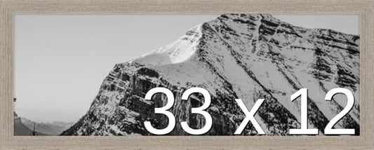 Frame It Easy 33 x 12 Rustic Gray Wood Frame (Derby)