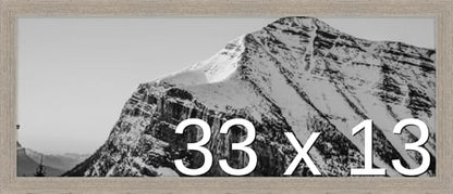 Frame It Easy 33 x 13 Rustic Gray Wood Frame (Derby)