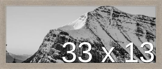 Frame It Easy 33 x 13 Rustic Gray Wood Frame (Derby)