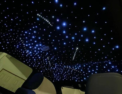AMKI16W Bluetooth Twinkle Fiber Optic Star Ceiling Lights Lamp Kit, LED RGBW Engine Driver APP/Remote Control (430pcs(0.03in+0.04in+0.06in)9.8ft+Meteor)