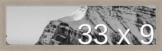 Frame It Easy 33 x 9 Rustic Gray Wood Frame (Derby)