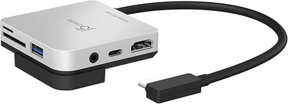j5create iPad Pro USB C Hub- 6-in-1 Travel Dock for iPad Pro 12.9”/11”, with 4K@60Hz HDMI, USB C PD Charging 100W & Data, USB A 3.1, SD and microSD Card Reader, 3.5mm Headphone Jack (JCD612)