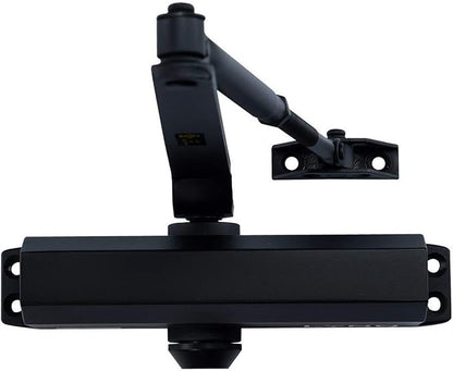 CLG HARDWARE DC6003 Medium Duty Commercial Door Closer - Surface Mounted, Automatic Door Closer, Cast Aluminum,UL 3 Hour Fire Rated, Size 3 for Residential & Light Commercial Doors - US19 Matte Black