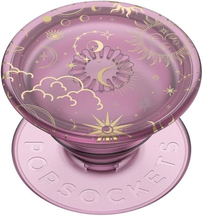 PopSockets Translucent Phone Grip with Expanding Kickstand, PopSockets for Phone, Adhesive Grip, Translucent PopGrip - Celestial Mauve