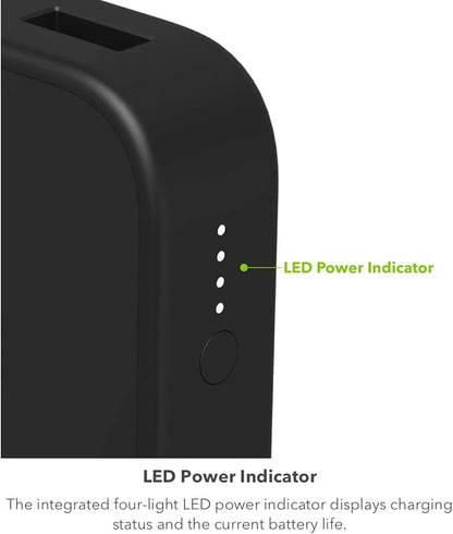 mophie Powerstation 2023 with PD Power Bank - 10,000 mAh Large Internal Battery, (2) USB-A Port and (1) 20W USB-C PD Fast Charging Input/Output Port, Travel-Friendly