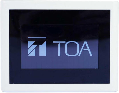 TOA M-800RC-AM D00 Remote Audio Control Panel; 4.3" Touch Screen; Input/Output Signal Routing; Volume Control; Direct Power Supply by Network Cable