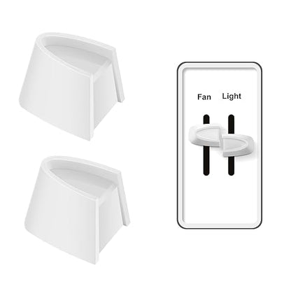 Hoolerry 2 Pcs Dimmer Switch Knob Dimmer Replacement Knob Compatible Replacement Set of Two Split for Compatible with Lutron Skylark Fan Speed & Light Control (White)