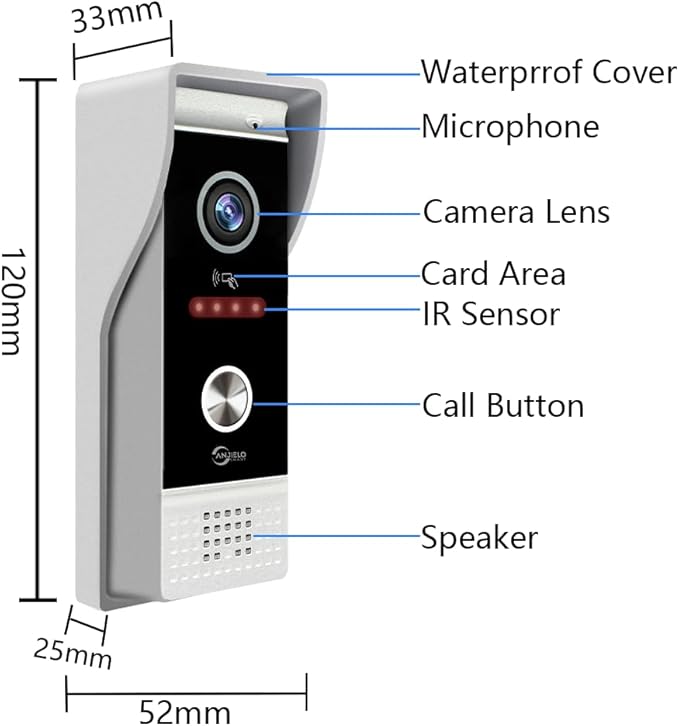 Video Doorbell Intercom System,10 Inches Touch Screen (Black) Video Doorbell Door Phone System,Support Remote Unlock, Dual-Way Intercom,Night Vision for Villa House Apartment (2-Camera + 1-Monitor)