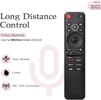 Replacement for LG MR25GA Magic Remote AKB76046602, Voice Control & Pointer Remote Compatible with LG TVs 2025 OLED G5/C5/B5 QNED 92A/85A/80A UA77 Series & Older Models MR25GA/24GA/23GA/22GA/21GA/20GA