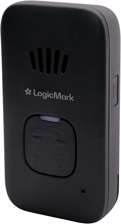 LogicMark Guardian Alert 911 Plus – No Monthly Fees, 2-Way Emergency Pendant for Seniors, with Fall Detection, Water Resistant, Direct 911 Connection Without a Landline