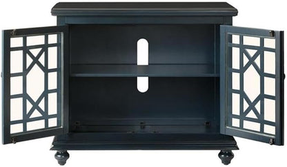 Martin Svensson Home Avalon Small Spaces Accent Cabinet TV Stand, 38" W x 32" H Catalina Blue