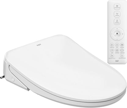 R&T V303 Auto-Open Smart Bidet Toilet Seat, Elongated Electric Bidets with Warm Water, Air Dryer, Adjustable Heated Seat, Nightlight, Bidet Attachment for Toilet