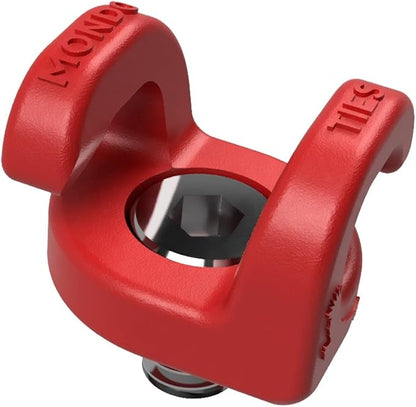 KONDOR BLUE x Armando Ferreira | MondoTies Cable Management Clips for Cameras | Cable organization, 1/4"-20 Mounted, Holds 2-3 cables, & Supports up to 20lbs of force (10-Pack) | Red