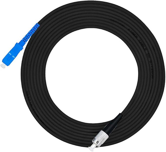Jeirdus 300M SC to FC Outdoor Armored Simplex 9/125 SM Fiber Optic Cable Jumper Optical Patch Cord Singlemode 300Meters 985ft SC-FC