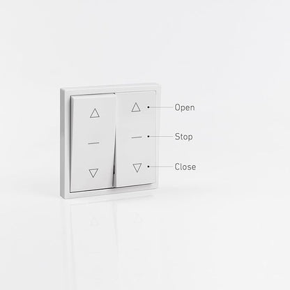 4-Wire Motorized Shade Switch, Wall Mount Controller for Tubular Motor, Roller Shutter, Awning, Electric Blinds & Garage Door, Up/Stop/Down Control