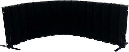 Versare VersiPanel Acoustical Partition Wall - Sound Panel Classroom Office Room Divider, Flexible Arrangement, Easy Roll-up Storage (Black, 8' Wide x 30" Tall)