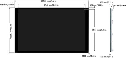 10.1 Inch Capacitive Touch Display, IPS Screen with 10 Point Touch Control, 1280x800 Resolution DSI Interface for ESP32 P4 RK3576 RK3506 Controller Board, Aluminum Alloy Back Cover