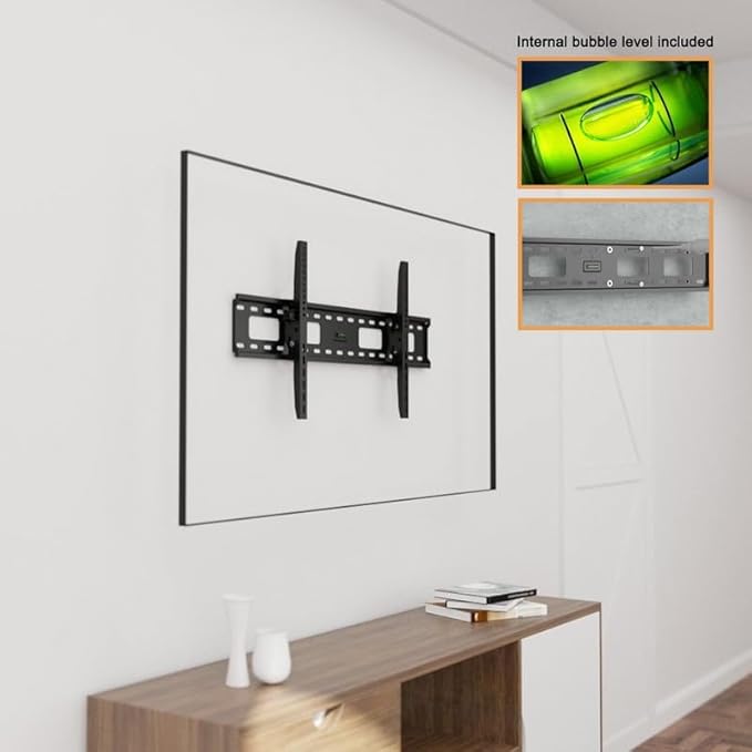 Ultra Slim Flat TV Wall Mount Bracket for Samsung BEC-H 55" Class 4K UHD Commercial LED TV - BE55C-H - Low 1.4" Profile Design, Heavy Duty Steel, Flush to Wall, Simple Install