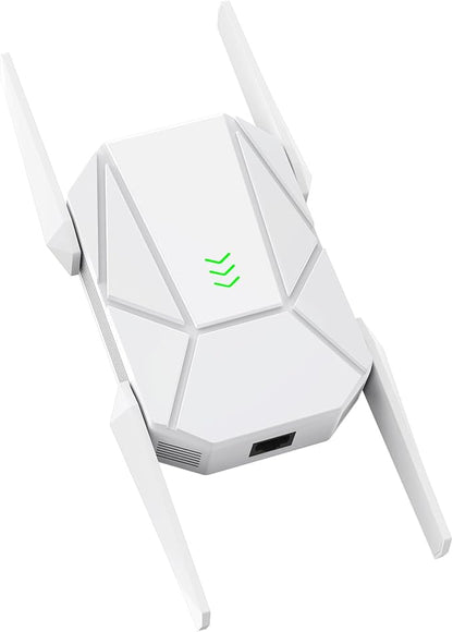 2025 AX1800 WiFi 6 Extender Signal Booster - Dual Band 2.4G/600Mbps & 5.8G/1200Mbps, WiFi Extender with Gigabit Port, 802.11AX Tech, 12999 Sq.Ft Long Range WiFi Repeater, Connects 100+ Devices