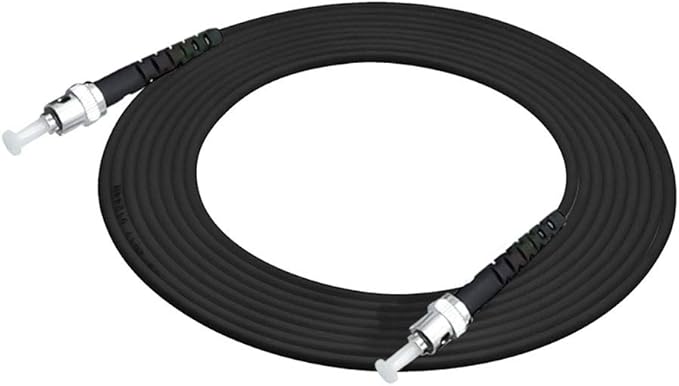 Jeirdus 75M ST to ST Outdoor Armored Simplex 9/125 SM Fiber Optic Cable Jumper Optical Patch Cord Singlemode 75Meters 160ft ST-ST