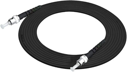 Jeirdus 600M ST to ST Outdoor Armored Simplex 9/125 SM Fiber Optic Cable Jumper Optical Patch Cord Singlemode 600Meters 492ft ST-ST