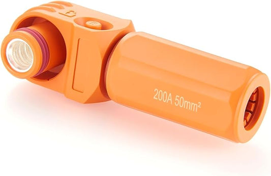 Right Angle Energy Storage System Power Connector IP67 Waterproof 200A 50mm² Single Core HV Battery Storage Plug,1PC (Orange, 200A)