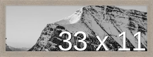 Frame It Easy 33 x 11 Rustic Gray Wood Frame (Derby)