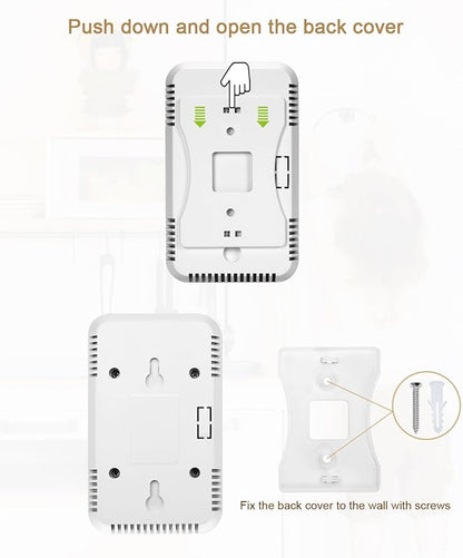MODUN D Gas Detector for Home, Natural Gas|LPG|Coal Gas Leak Detector Alarm, Methane Propane Detector Butane Combustible Gas Alarm for Kitchen Garage RV, Plug-in Sensor Gas Monitor with LED Display