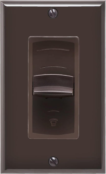 OSD Audio 100W in Wall Volume Control Impedance Matching for Home Speakers, Slider Brown VMS100