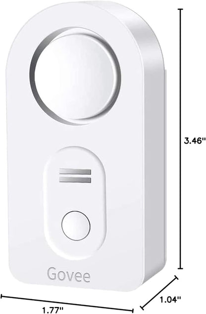 Govee Water Leak Detectors 2 Pack, 100dB Adjustable Audio Alarm Sensor, Sensitive Leak and Drip Alert, for Kitchen Bathroom Basement (Cannot Connect to Wi-Fi Directly)