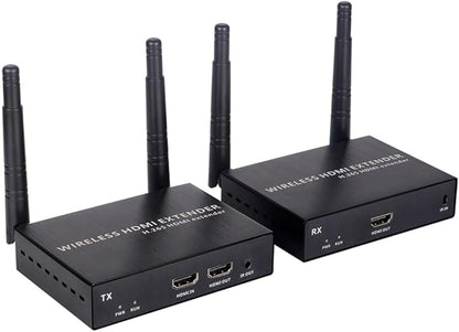 EXVIST Wireless HDMI Extender Transmitter and Receiver W/HDMI Loop-Out, Up to 656 Feet, IR Support, Suitable for Transmitting Video from Laptop, PC, YouTube, Xbox One, PS4 to HDTV or Projector